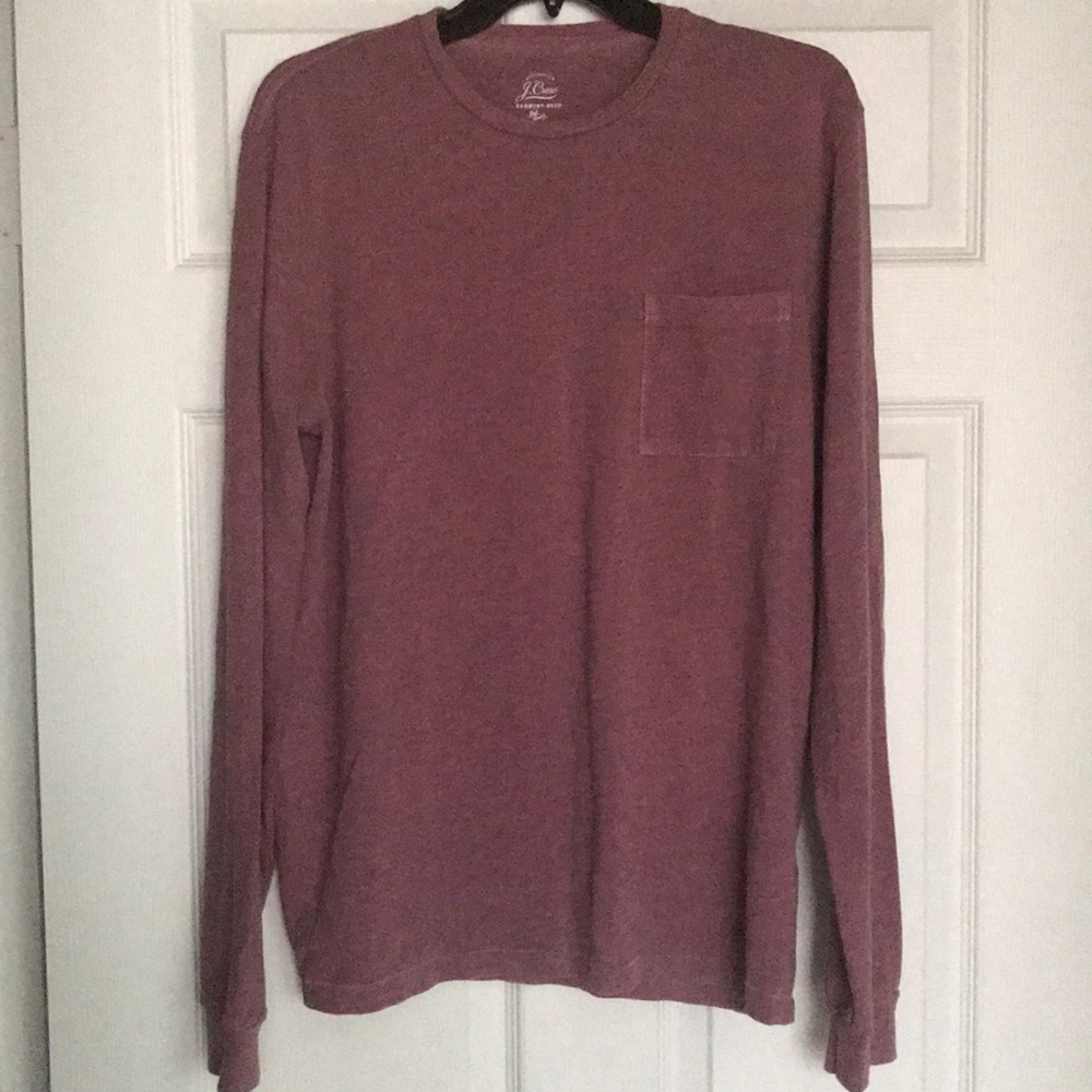 J CREW men’s garment dyed long sleeve tee tshirt
